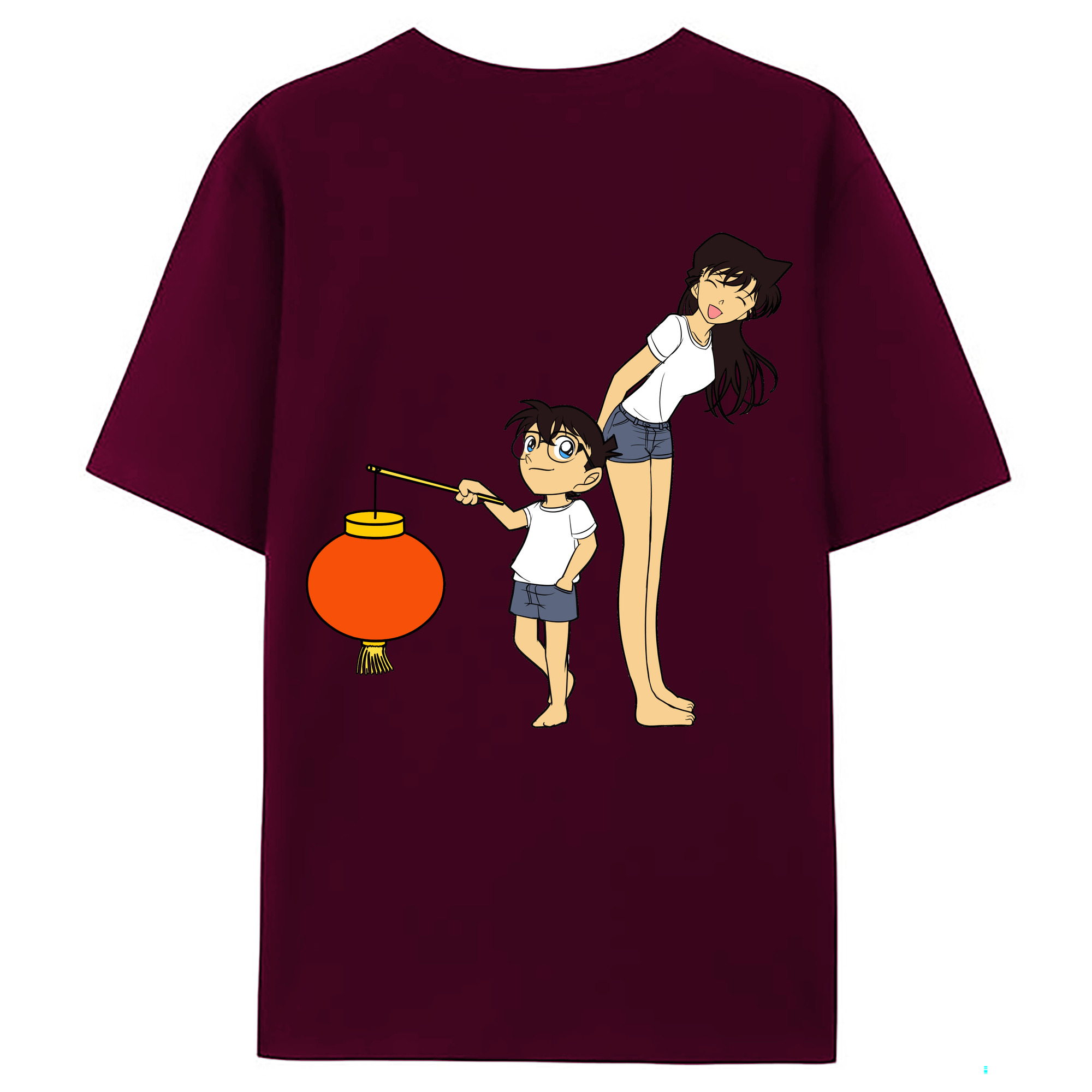 （画像用） 名探偵コナン 毛利 蘭 もうり らん、モーリ ラン Detective Conan Rachel Moore レディース半袖Tシャツ(バックプリント)